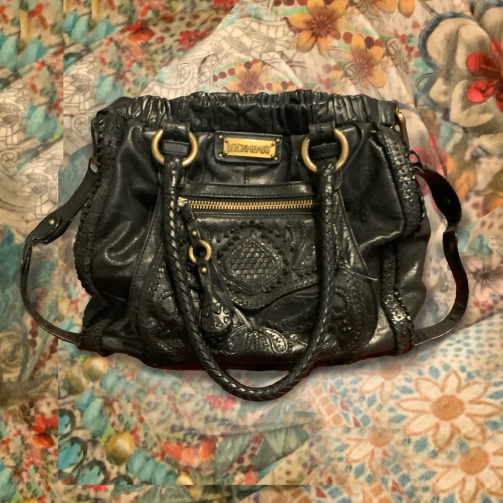 Black Leather LOCKHEART Women's Bag Purse Crossbody or Shoulder